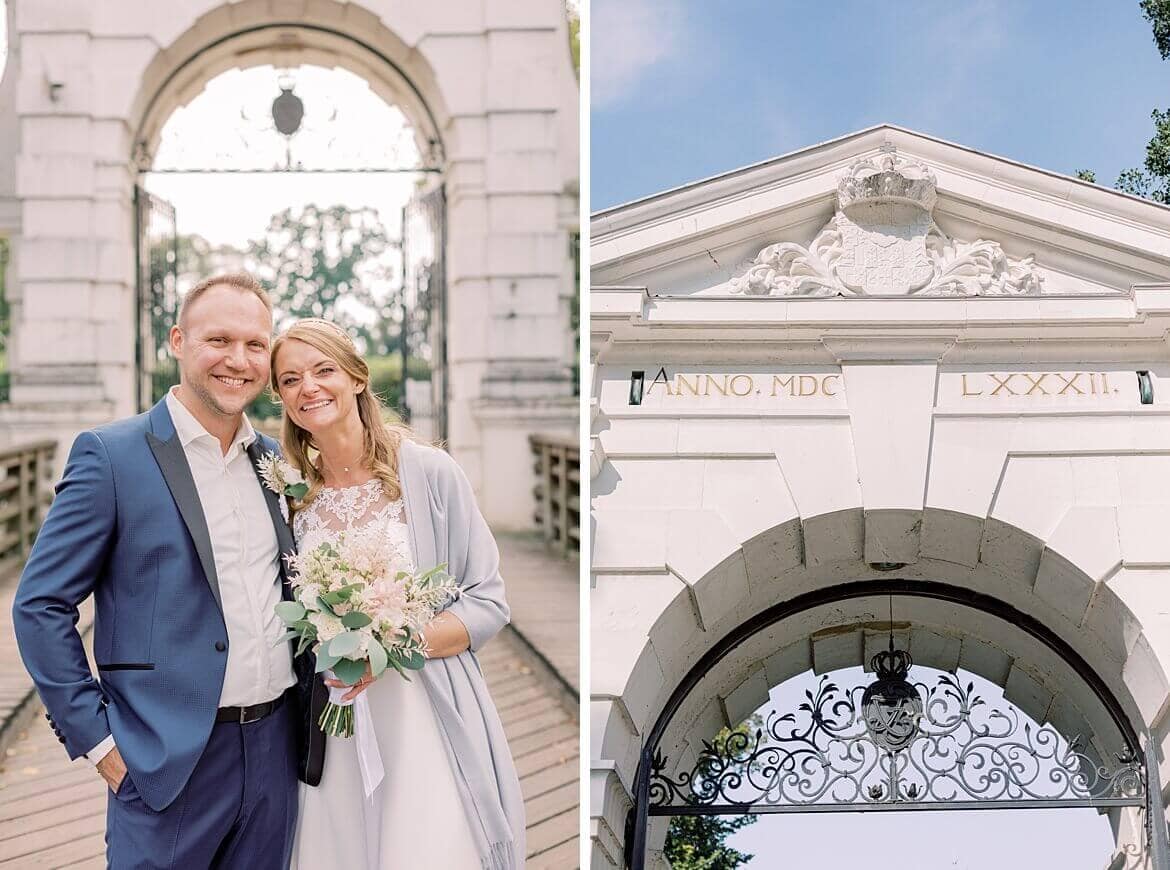 Brautpaar heiratet beim Schloss Köpenick