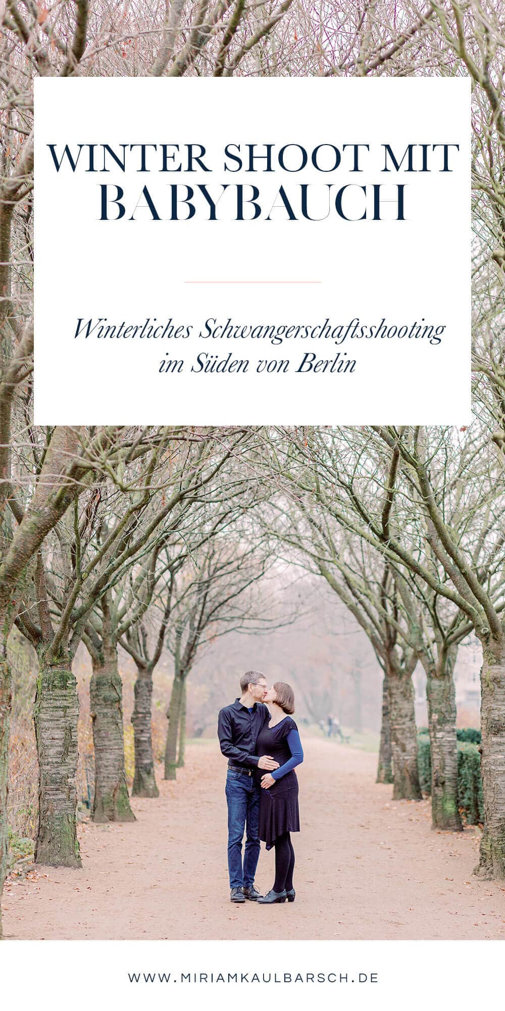 Winterliches Schwangerschaftsshooting im Süden von Berlin