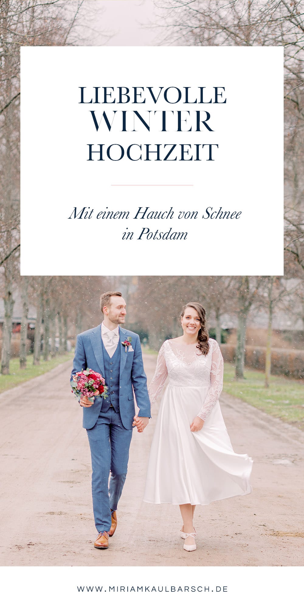 Eine liebevolle Winter Hochzeit mit einem Hauch von Schnee in Potsdam