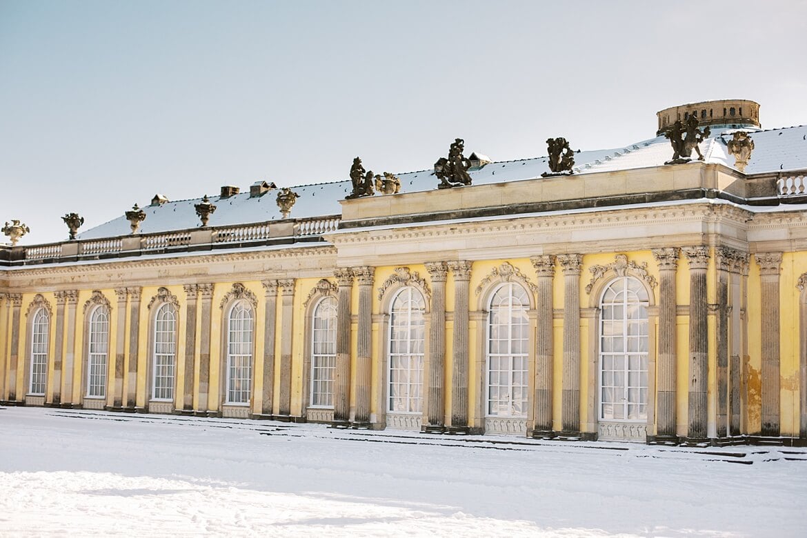 Verschneite Winter Hochzeit in Potsdam