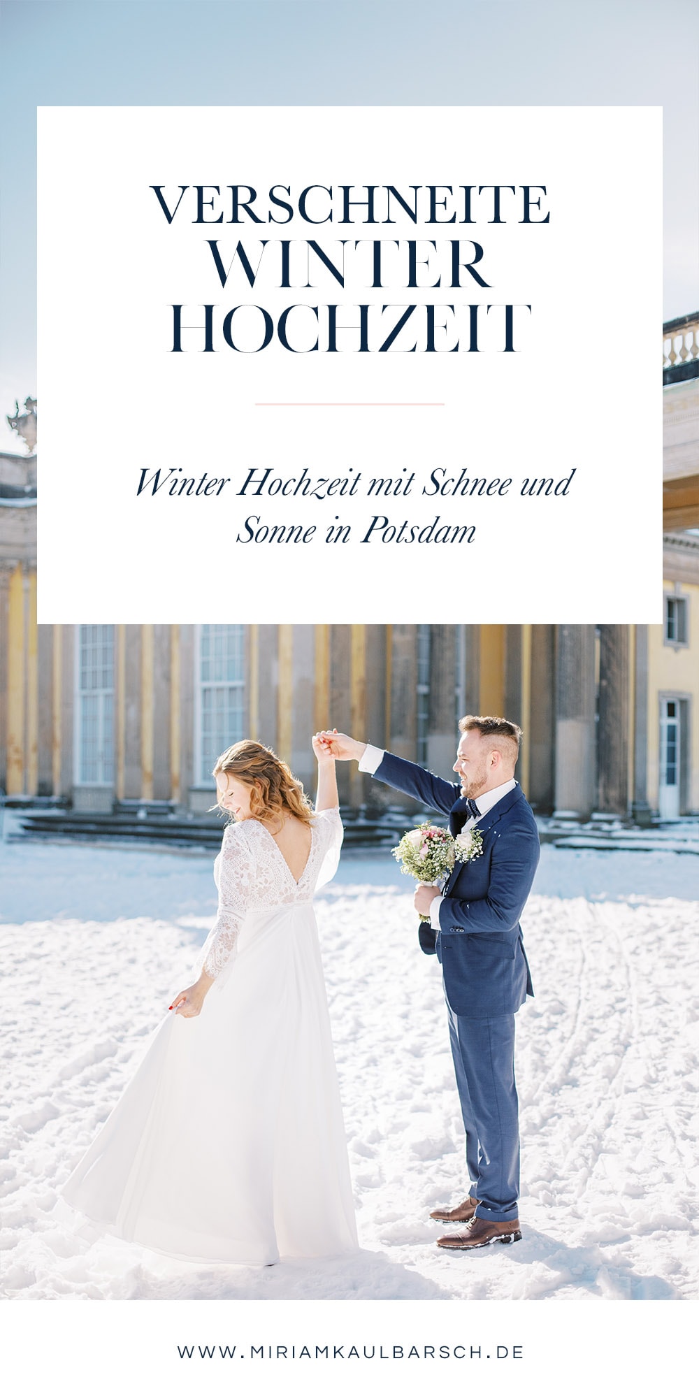 Verschneite Winter Hochzeit in Potsdam