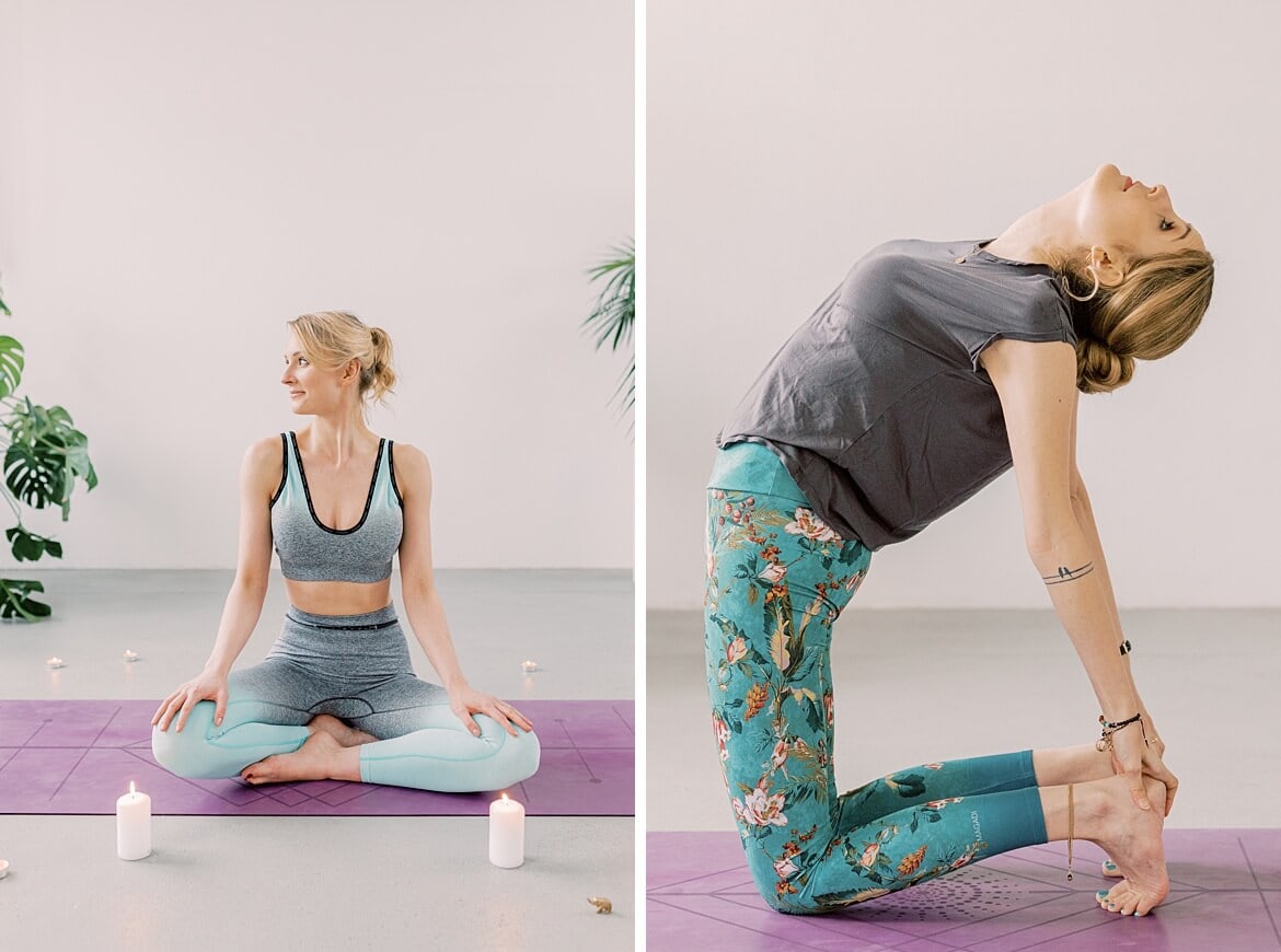 Julia und Johanna beim Yoga