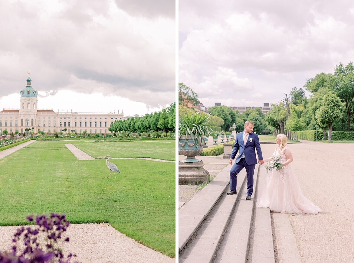 Hochzeitspaar vor dem Schloss Charlottenburg Berlin