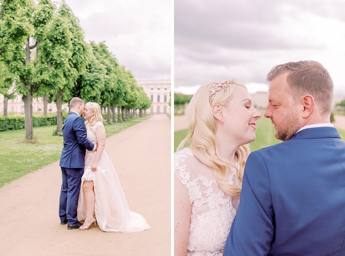 Hochzeitspaar vor dem Schloss Charlottenburg Berlin