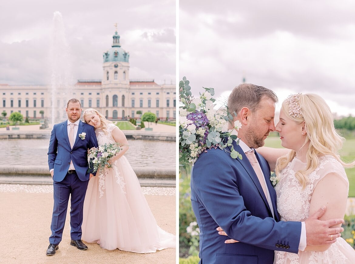 Hochzeitspaar vor dem Schloss Charlottenburg Berlin