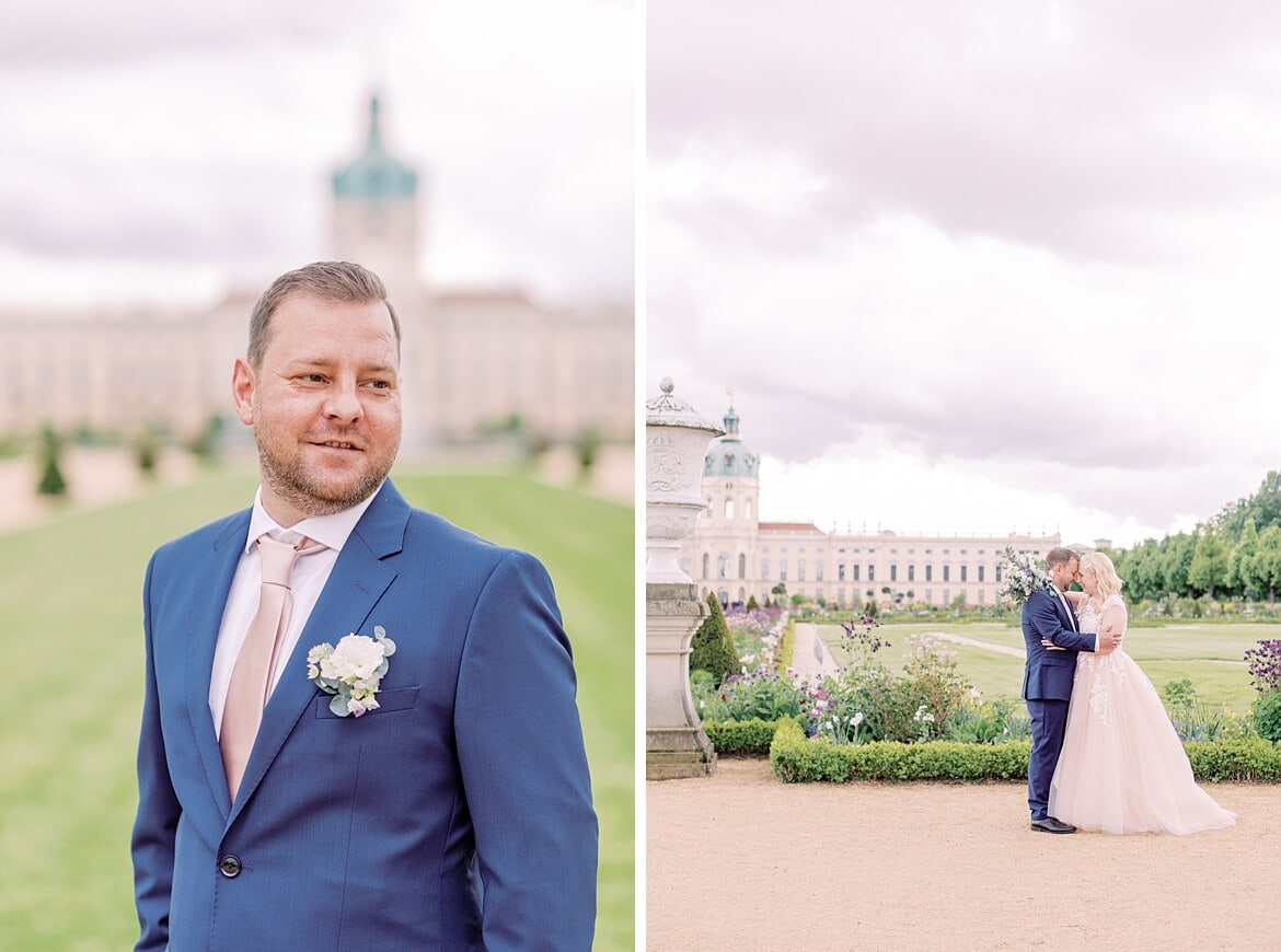 Hochzeitspaar vor dem Schloss Charlottenburg Berlin