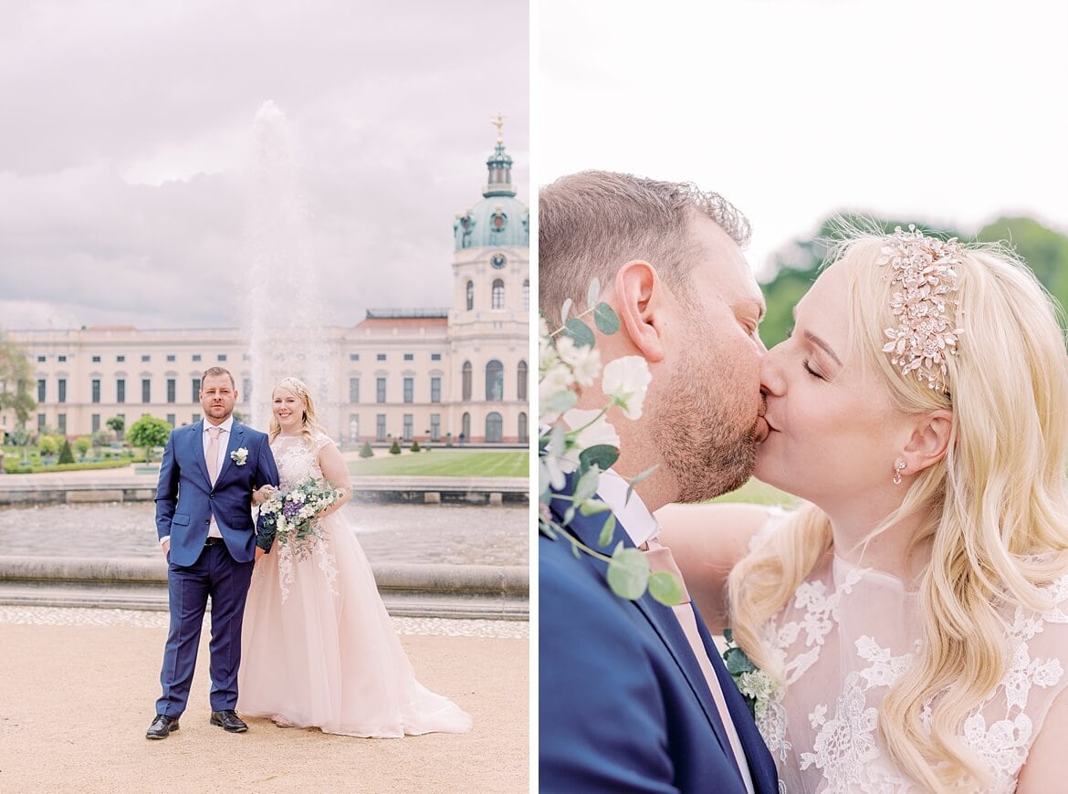 Hochzeitspaar vor dem Schloss Charlottenburg Berlin