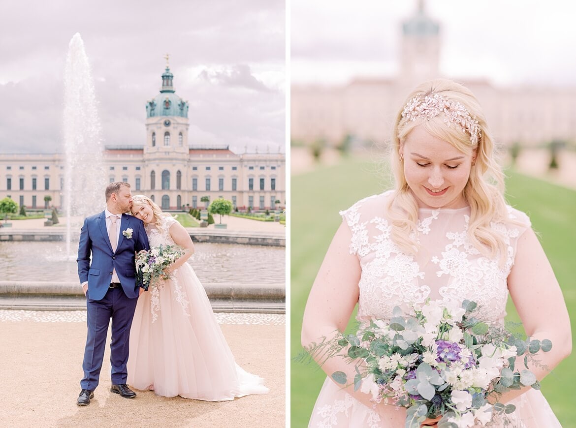 Hochzeitspaar vor dem Schloss Charlottenburg Berlin