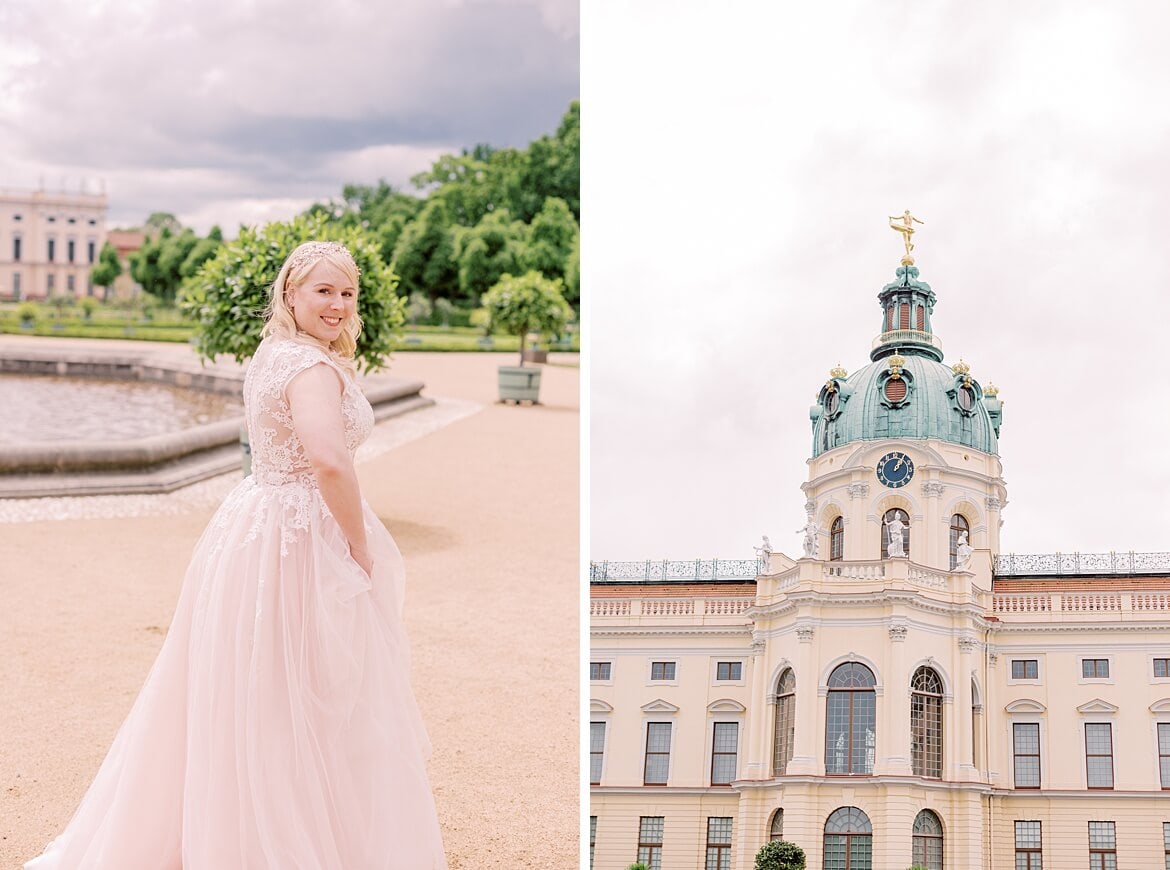 Hochzeitspaar vor dem Schloss Charlottenburg Berlin