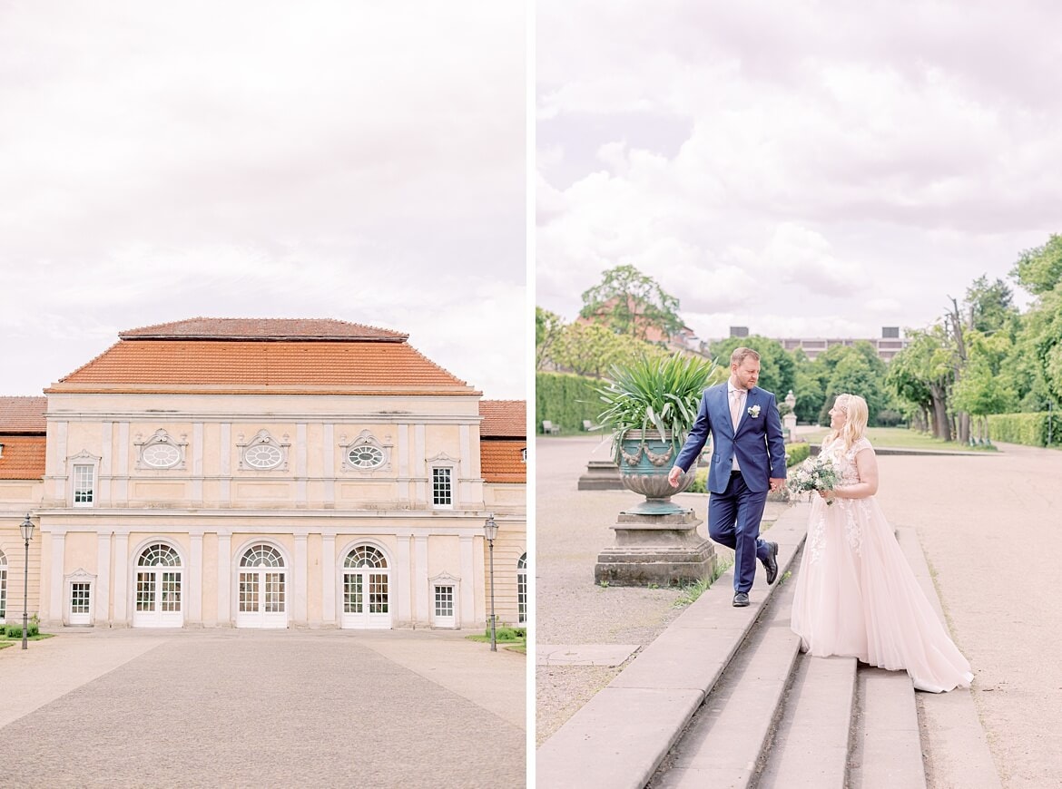 Hochzeitspaar vor dem Schloss Charlottenburg Berlin