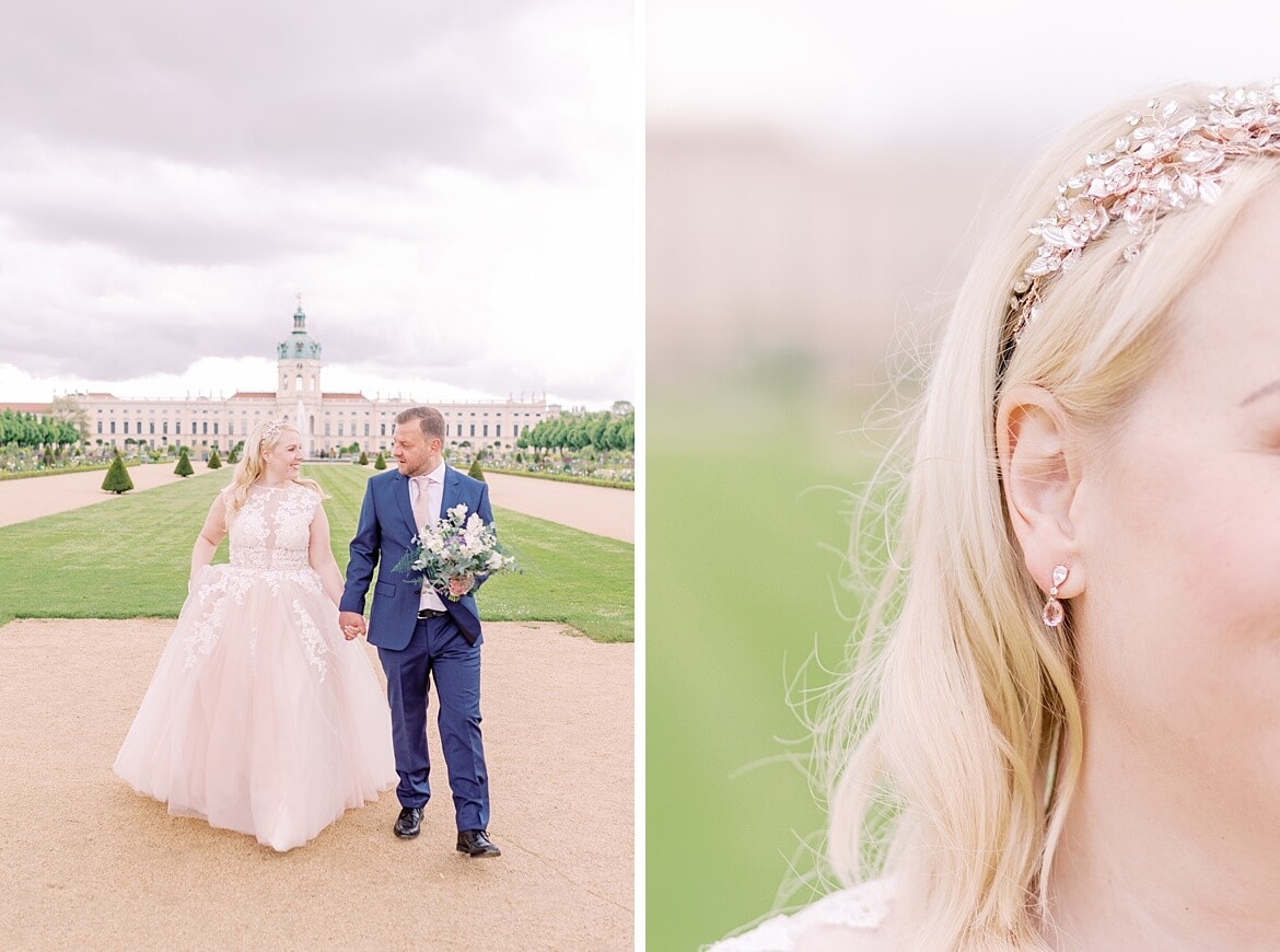 Hochzeitspaar vor dem Schloss Charlottenburg Berlin