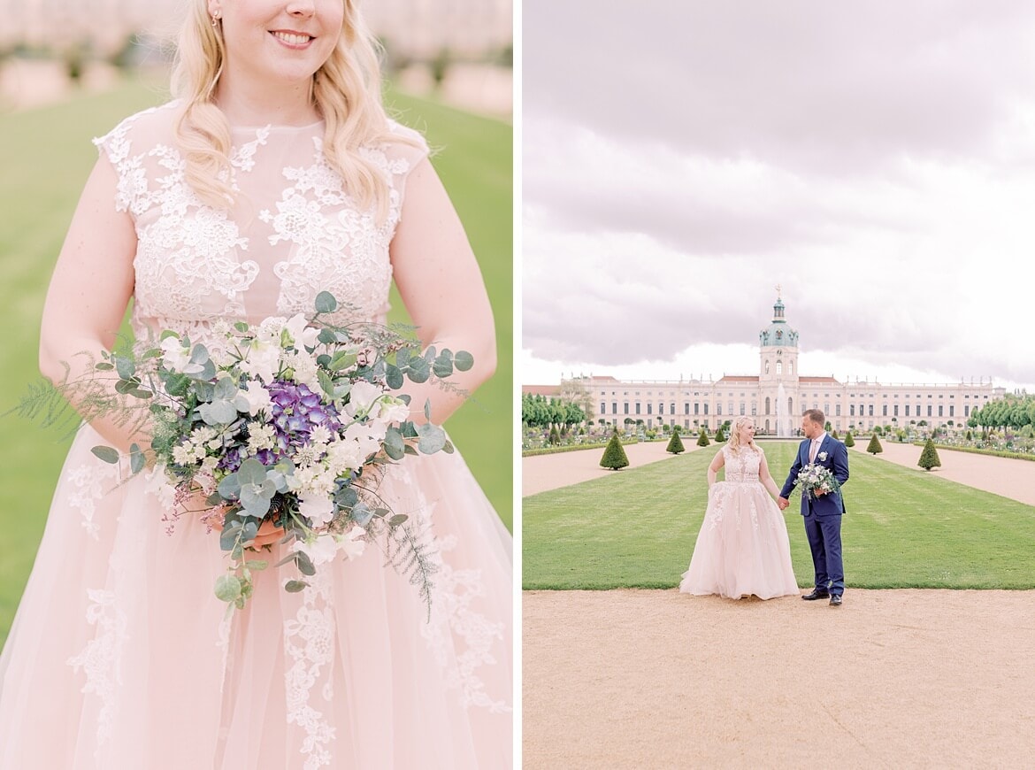 Hochzeitspaar vor dem Schloss Charlottenburg Berlin