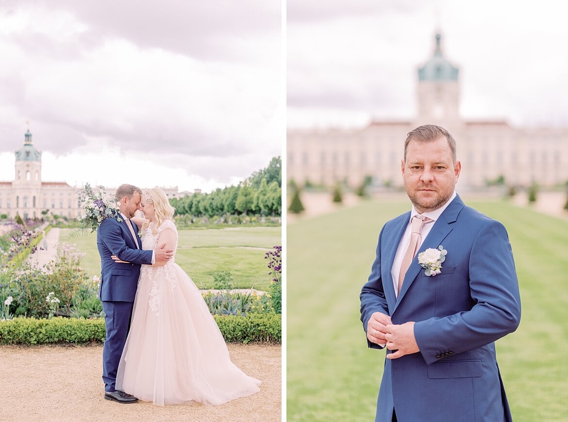 Hochzeitspaar vor dem Schloss Charlottenburg Berlin