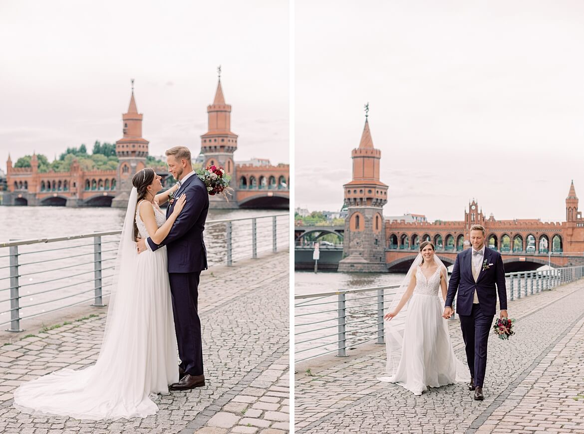 Brautpaar beim Spreespeicher an der Oberbaumbrücke Berlin