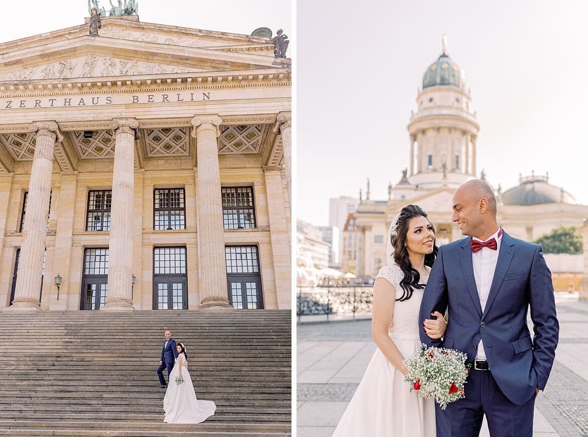 Brautpaar auf dem Gendarmenmarkt in Berlin