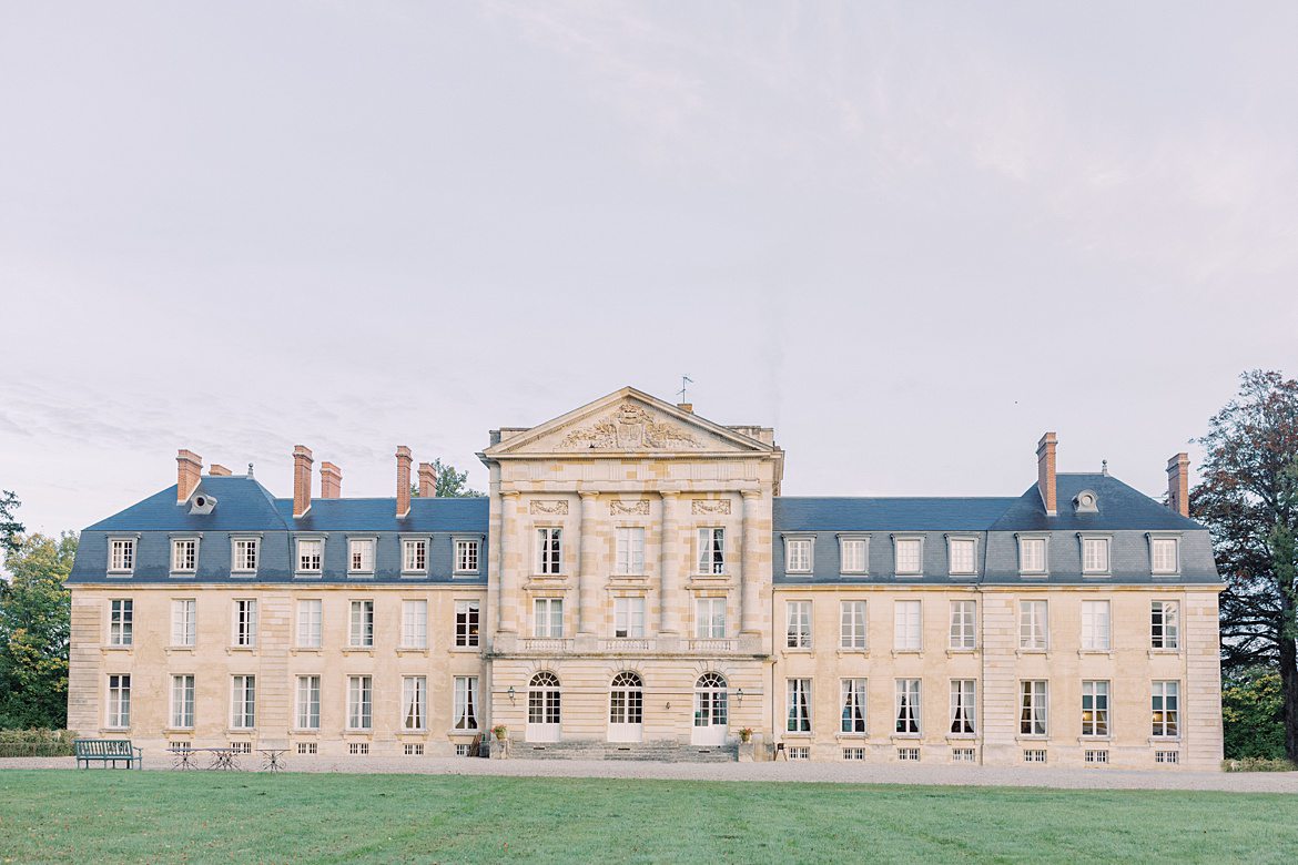 Dusty Blue Wedding Editorial at Château de Courtomer France