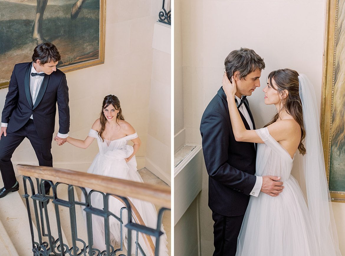 Dusty Blue Wedding Editorial at Château de Courtomer France