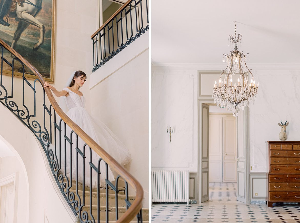 Dusty Blue Wedding Editorial at Château de Courtomer France