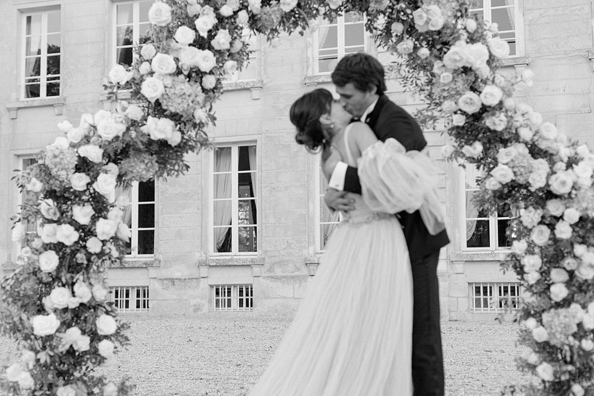 Dusty Blue Wedding Editorial at Château de Courtomer France