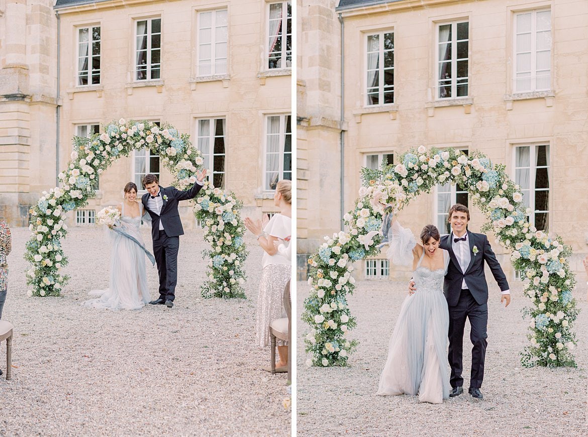 Dusty Blue Wedding Editorial at Château de Courtomer France