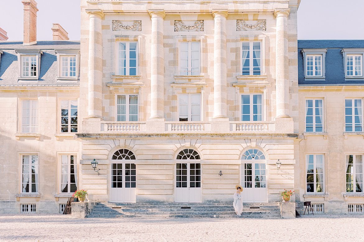 Dusty Blue Wedding Editorial at Château de Courtomer France