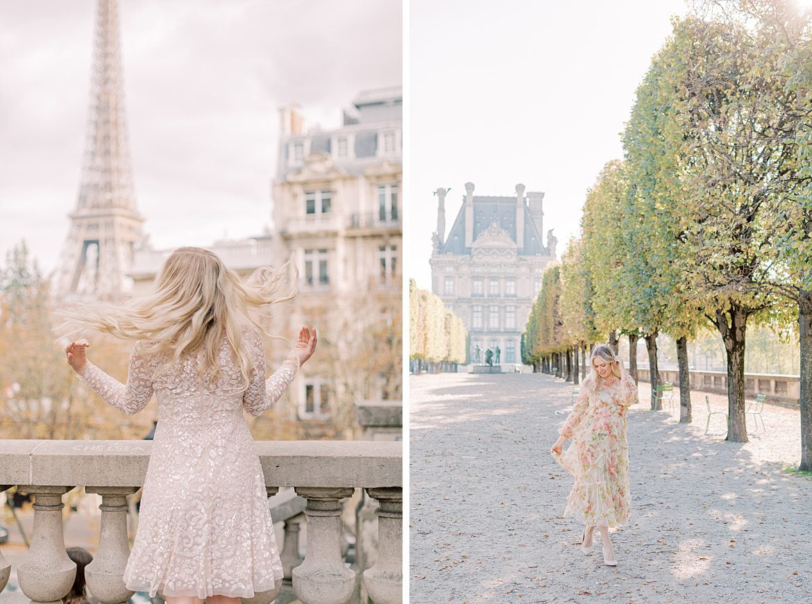 Blonde Frau in den Jardin de Tuileries Paris