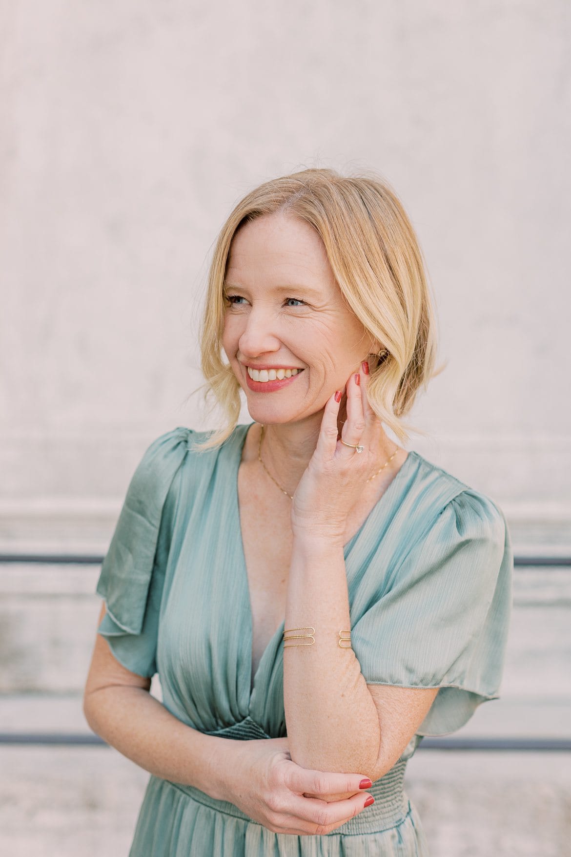 Portrait einer blonden Frau in Venedig, Italien