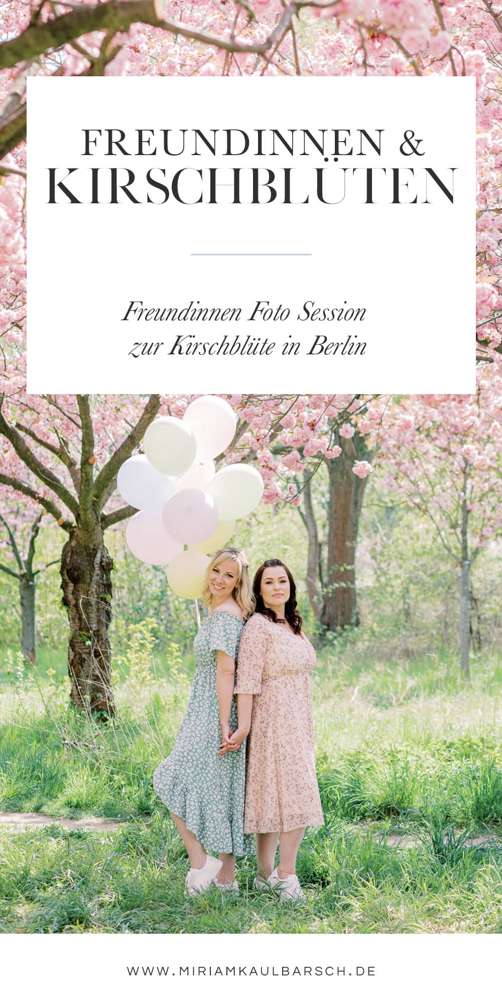 Freundinnen Session zur Kirschblüte in Berlin