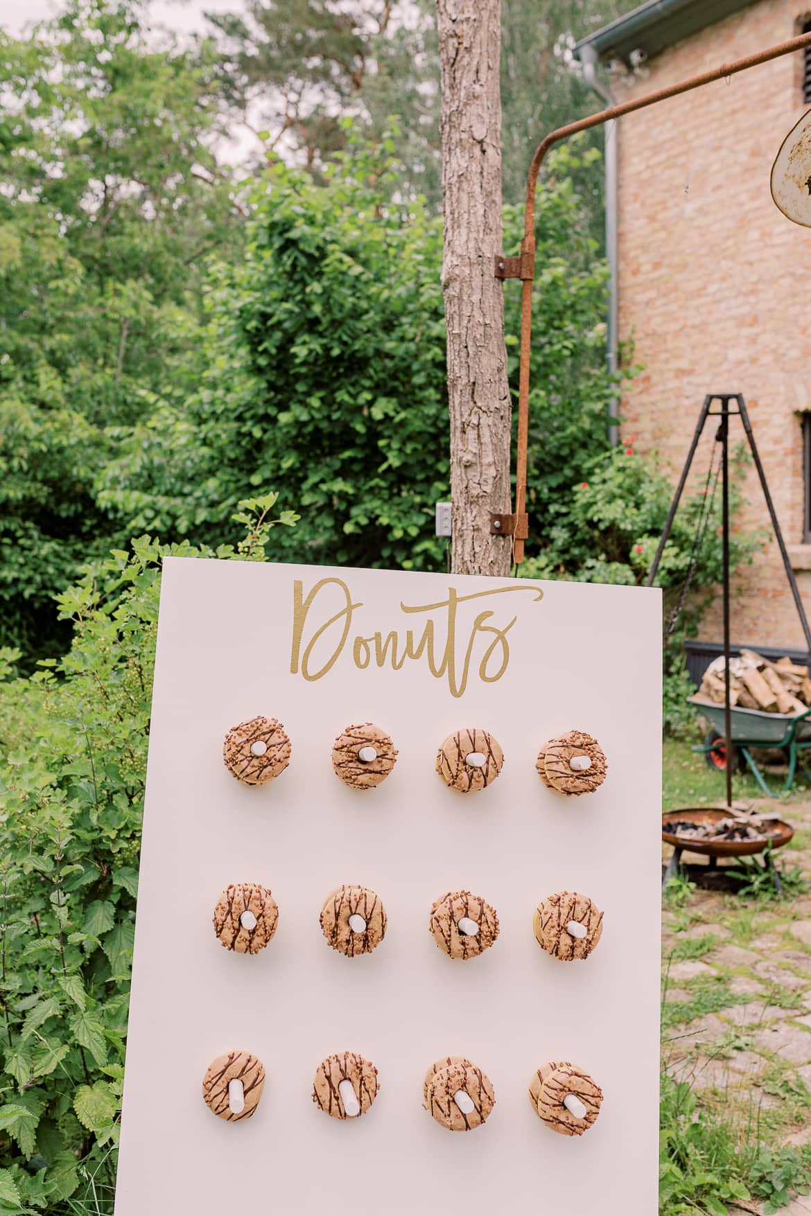 Donuts auf einer Donutwall