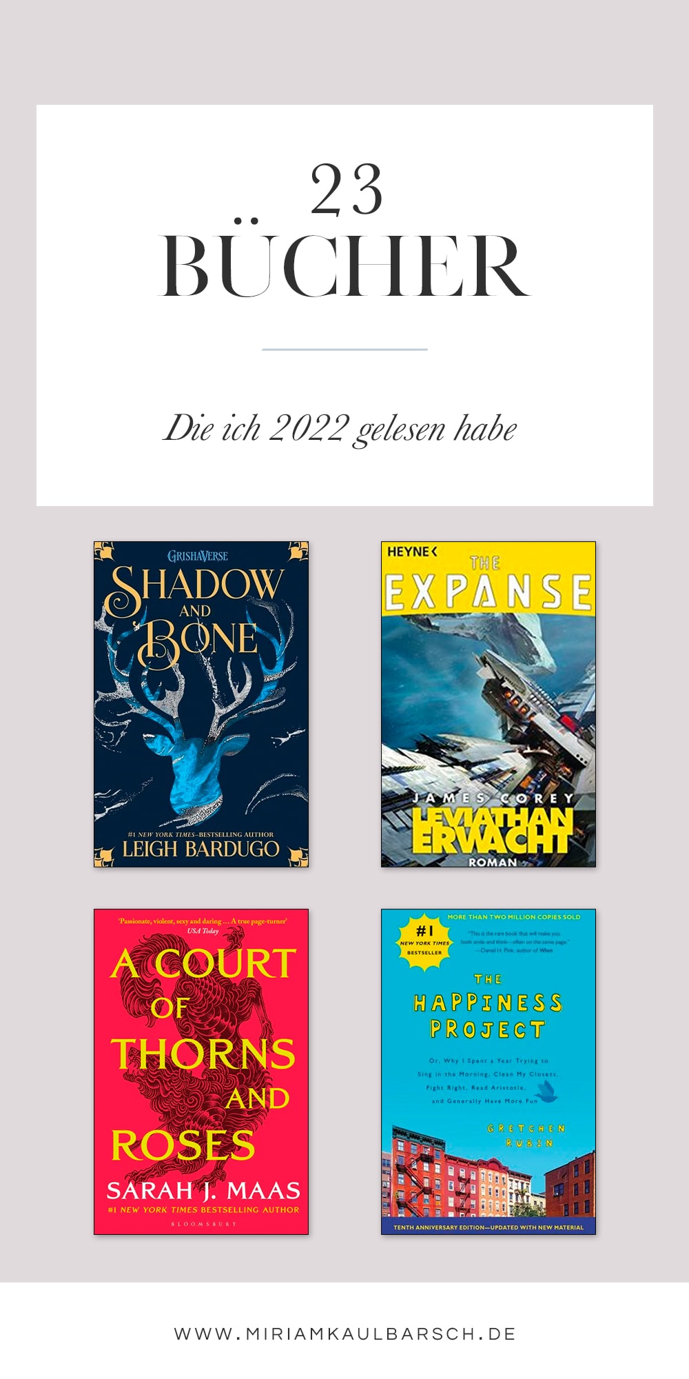 23 Bücher, die ich 2022 gelesen habe