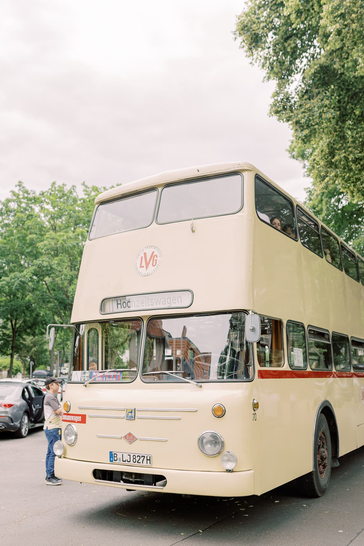 Oldtimer Bus für Gäste zur Hochzeit