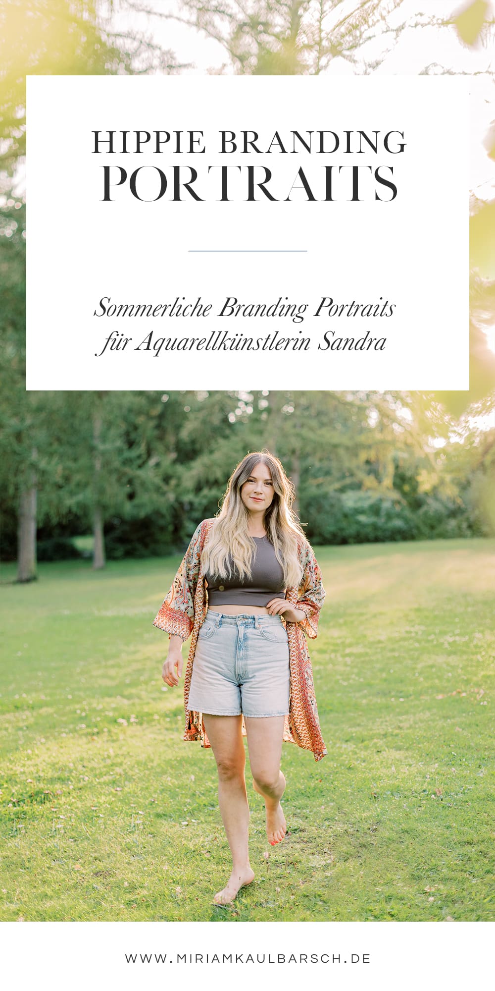 Sommerliche Hippie Branding Portraits mit Aquarellkünstlerin Sandra