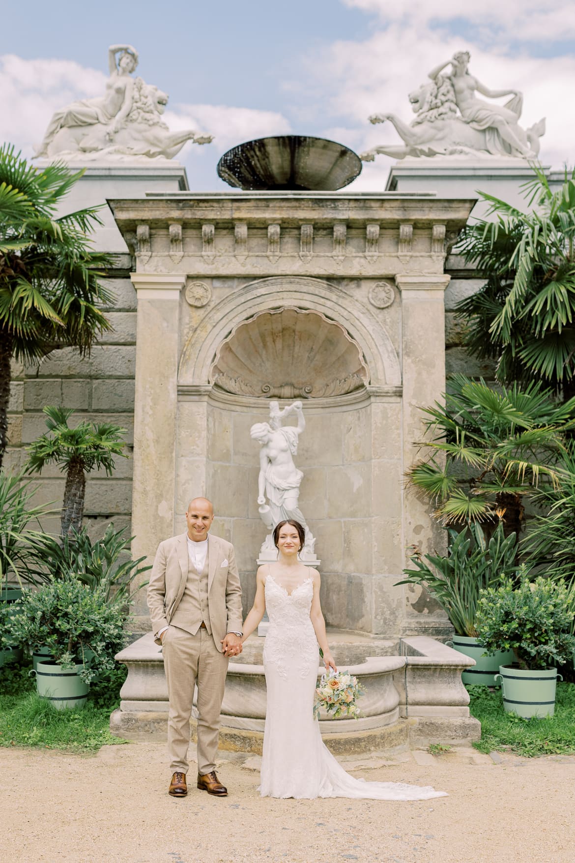 Hochzeitspaar Portraits im Sizilianischen Garten Potsdam