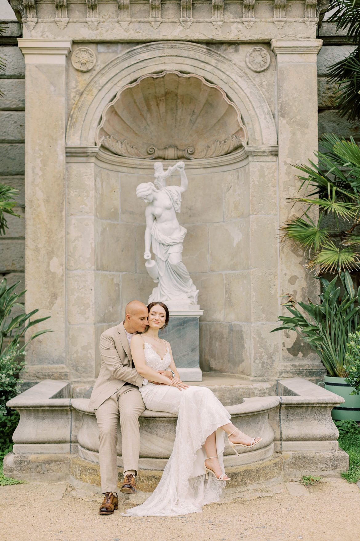 Hochzeitspaar Portraits im Sizilianischen Garten Potsdam