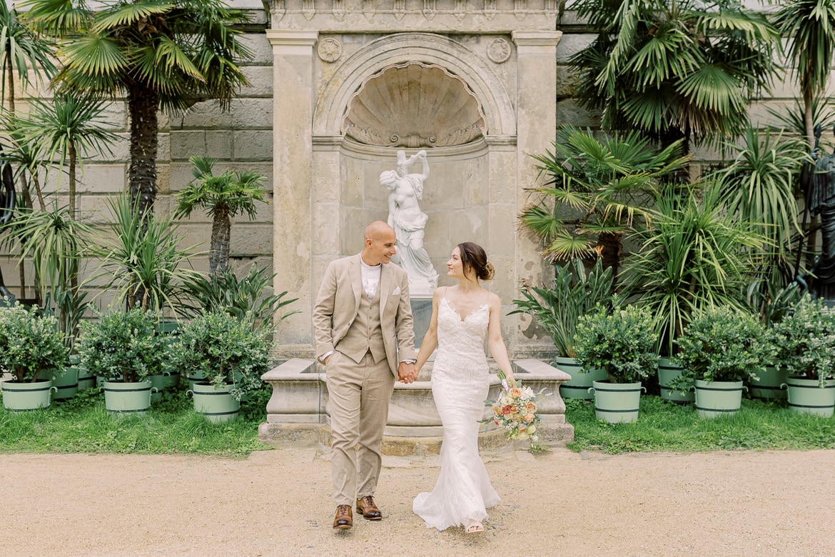 Hochzeitspaar Portraits im Sizilianischen Garten Potsdam