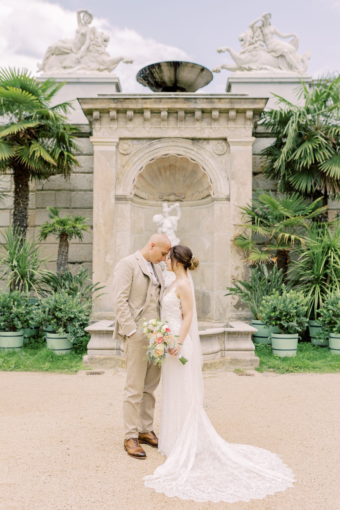 Hochzeitspaar Portraits im Sizilianischen Garten Potsdam