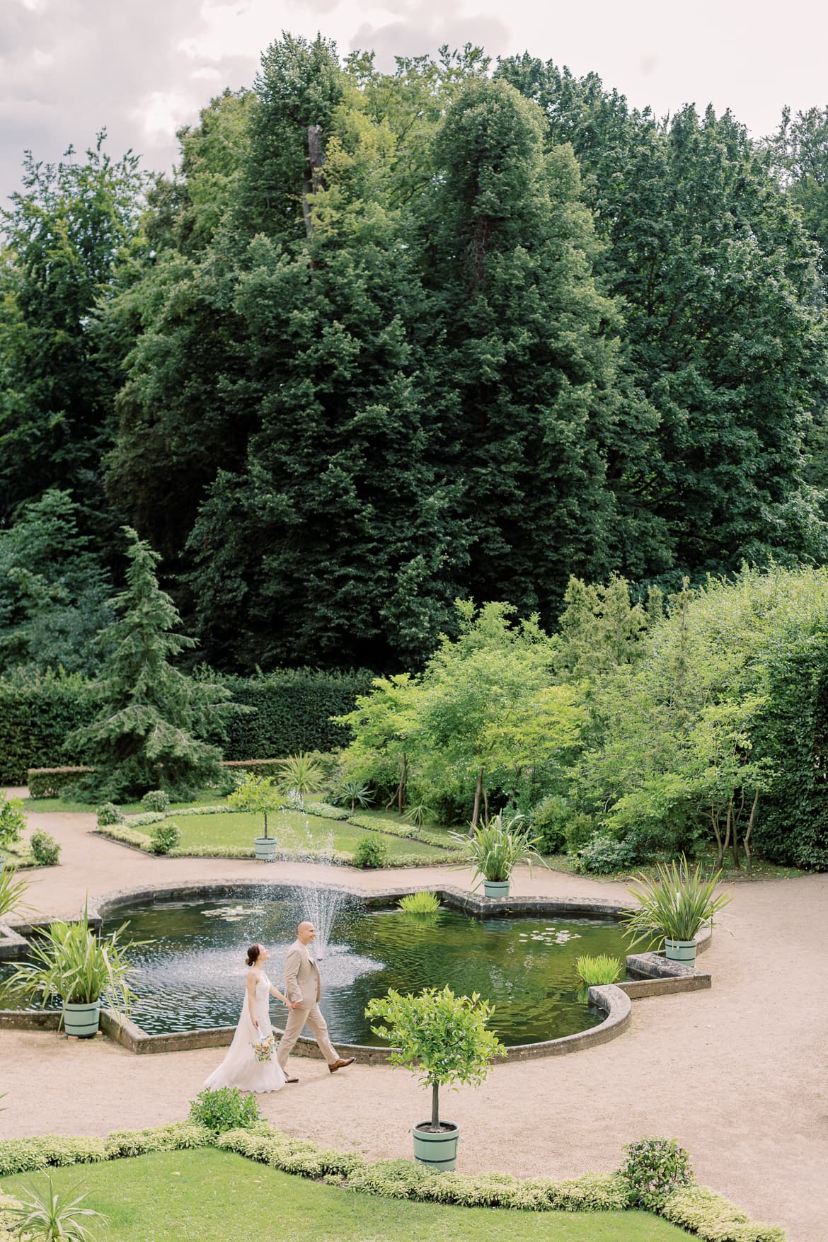 Hochzeitspaar Portraits im Sizilianischen Garten Potsdam