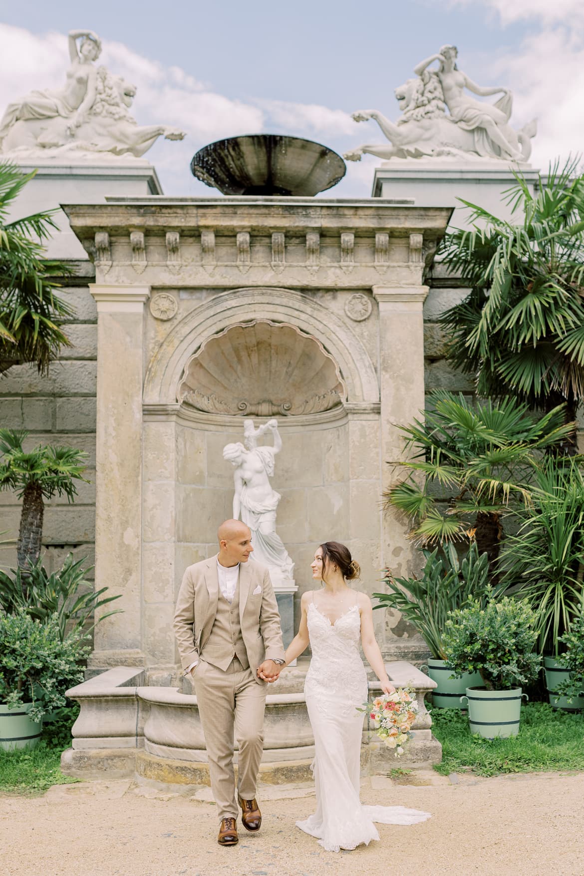 Hochzeitspaar Portraits im Sizilianischen Garten Potsdam