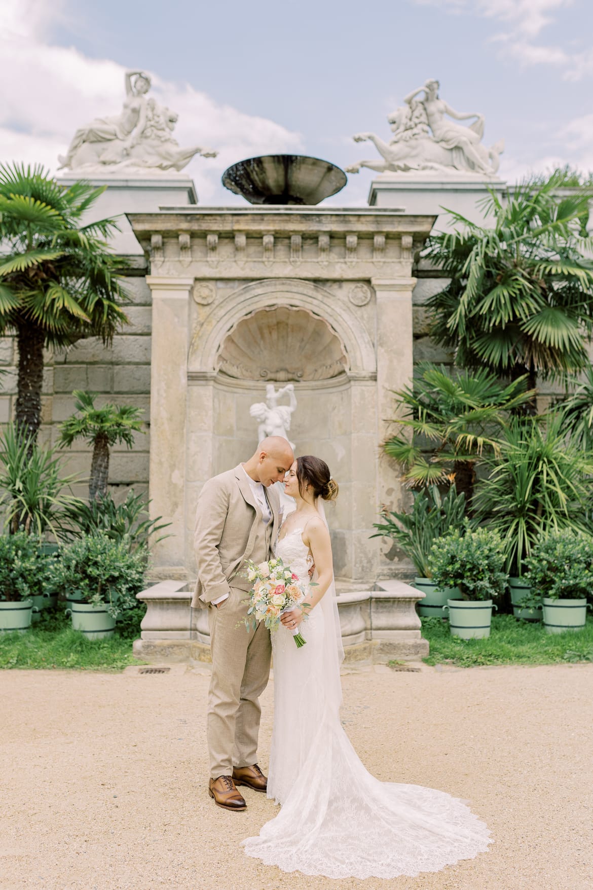 Hochzeitspaar Portraits im Sizilianischen Garten Potsdam