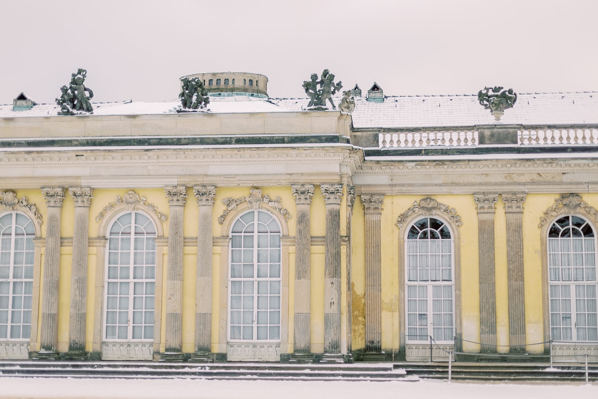 Winterliche Schnee Verlobung in Potsdam