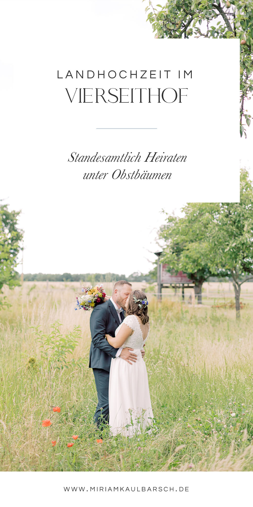 Landhochzeit im Vierseithof - Standesamtlich Heiraten unter Obstbäumen